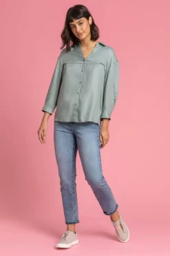 Roman Button Through Shirt -Roman Store K23903s3 scaled