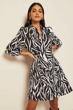 Friends Like These Pleat Mini Shirt Dress