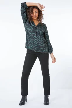 Roman Petite Animal Print Shirt