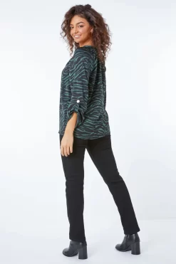 Roman Petite Animal Print Shirt -Roman Store K34095s3 scaled