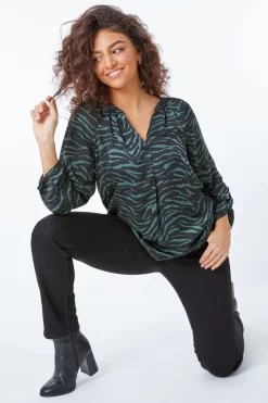 Roman Petite Animal Print Shirt -Roman Store K34095s4 scaled