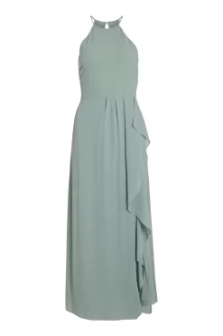 VILA Halter Neck Ruffle Maxi Dress -Roman Store K44938s5 scaled