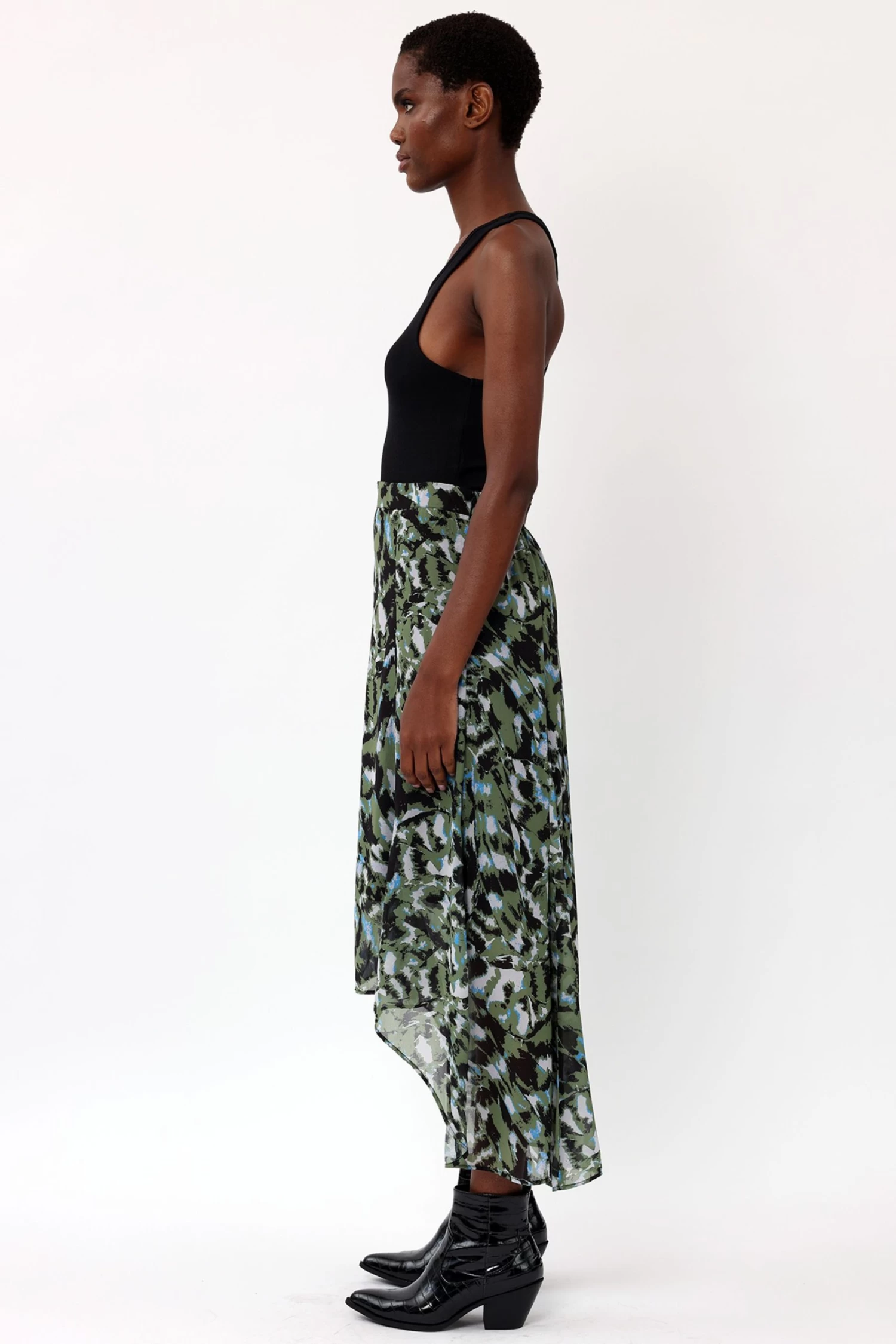 Religion High Low Midi Skirt Abstract Animal Prints 3 Religion High Low Midi Skirt Abstract Animal Prints - Image 3