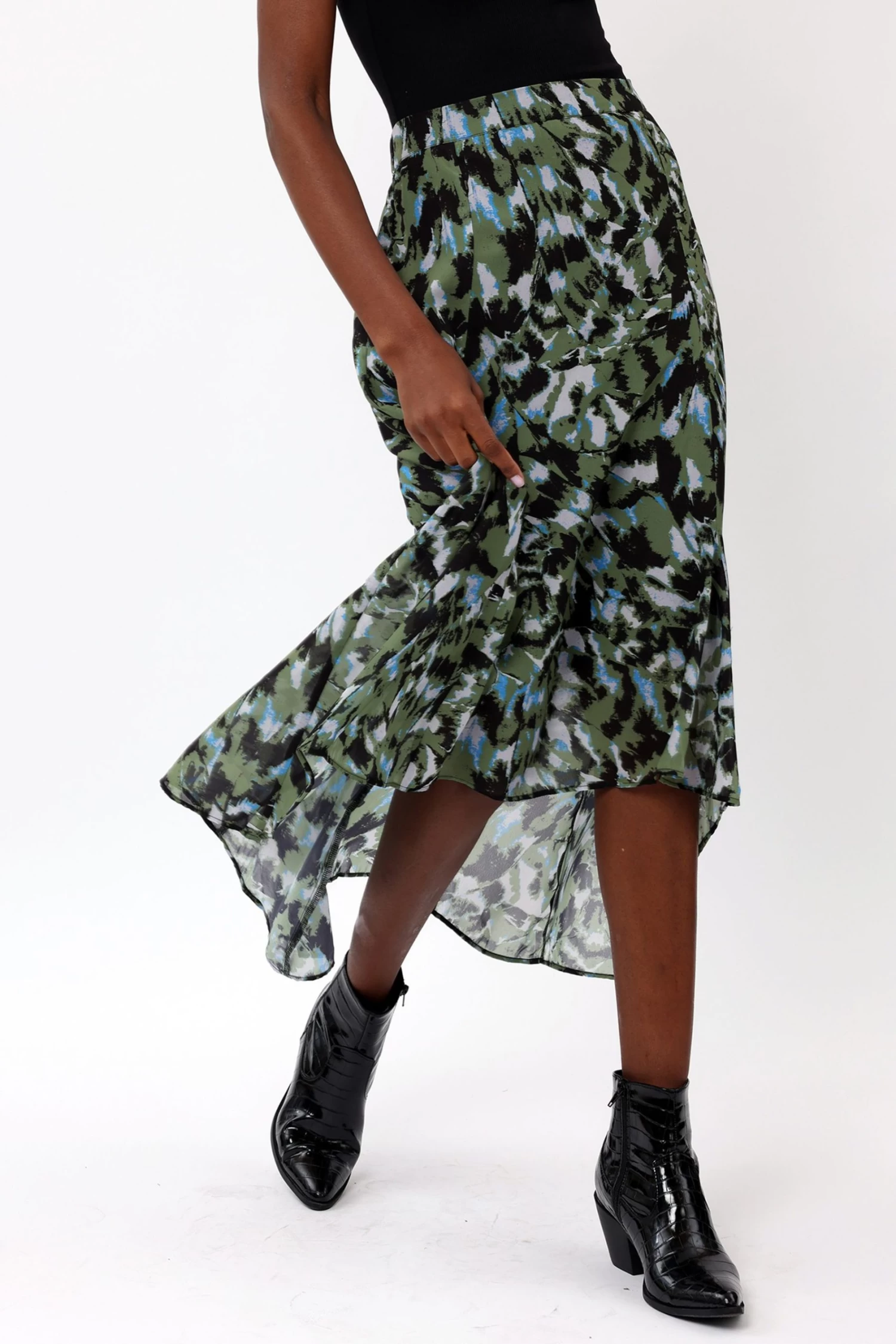 Religion High Low Midi Skirt Abstract Animal Prints 4 Religion High Low Midi Skirt Abstract Animal Prints - Image 4