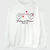 Brands In Mickey Mouse Love Hands Women White Disney Sweatshirt
