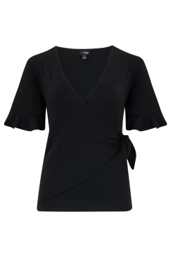 Pour Moi Bryony Slinky Recycled Jersey Short Sleeve Wrap Top -Roman Store K53534s4 scaled