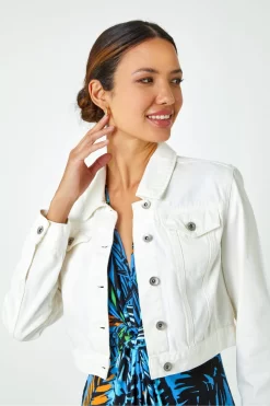 Roman Short Cropped Denim Jacket