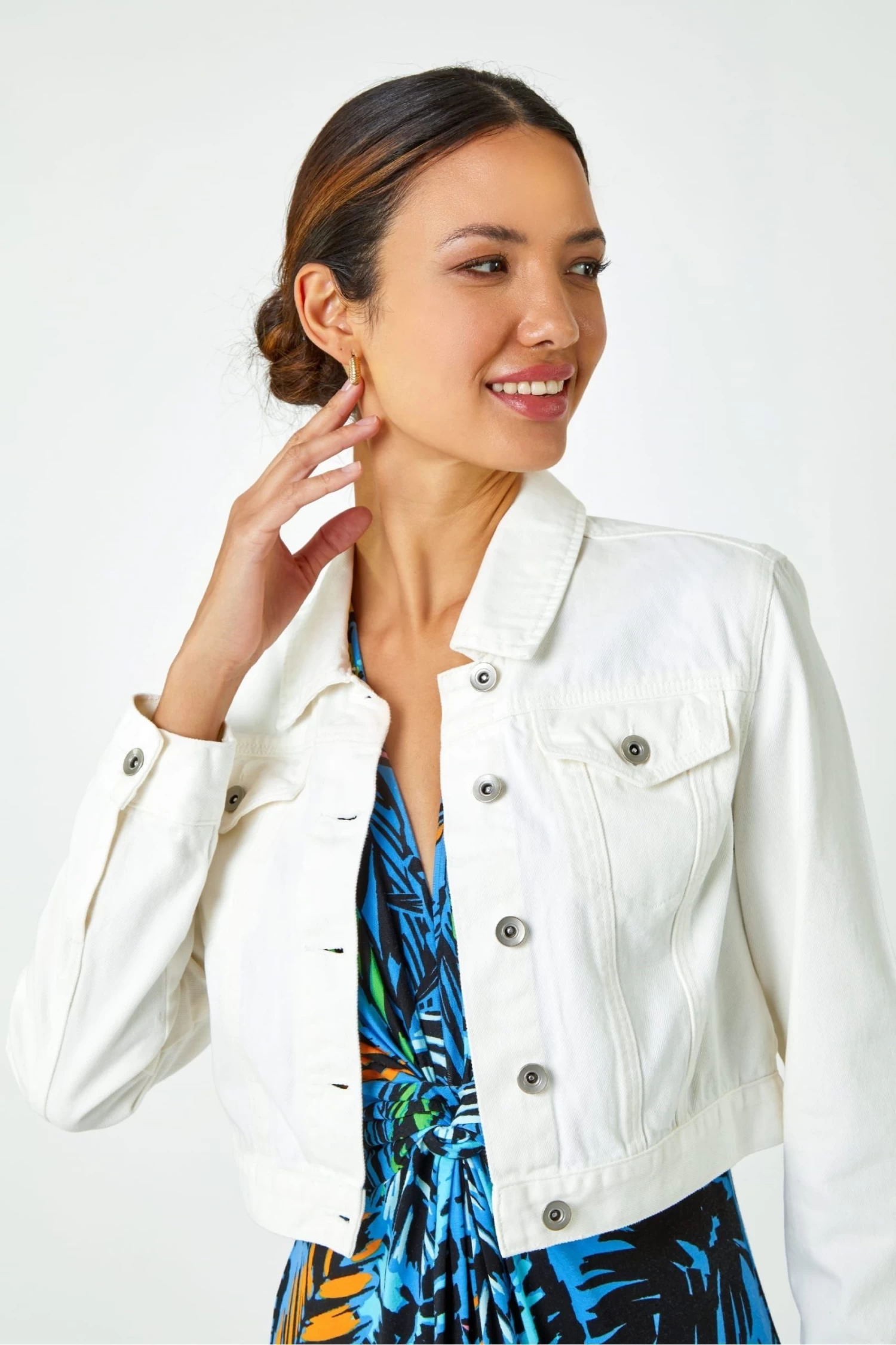Roman Short Cropped Denim Jacket 1 Roman Short Cropped Denim Jacket
