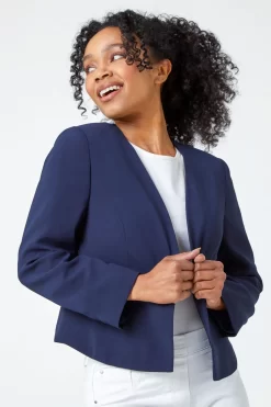 Roman Petite Button Detail Textured Jacket