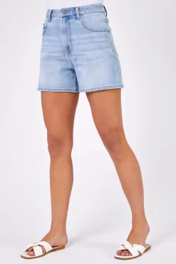 Roman High Waist Stretch Denim Shorts