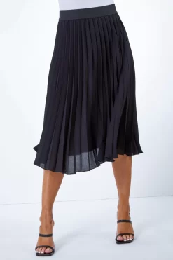 Roman Petite Pleated Midi Skirt