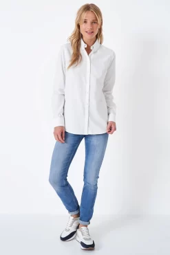 Crew Clothing Company White Cotton Casual Shirt -Roman Store M49987s3 scaled