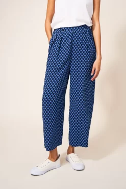 White Stuff Blue Nova Crinkle Culottes