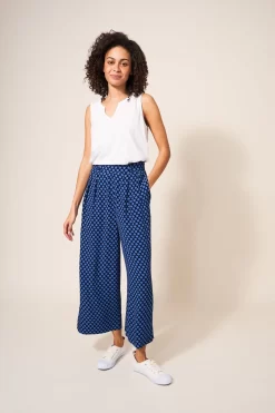 White Stuff Blue Nova Crinkle Culottes -Roman Store M67412s3 scaled
