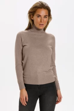 Saint Tropez Natural Mila Roll Neck Pullover