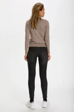 Saint Tropez Natural Mila Roll Neck Pullover -Roman Store M74098s3 scaled