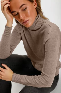 Saint Tropez Natural Mila Roll Neck Pullover -Roman Store M74098s4 scaled