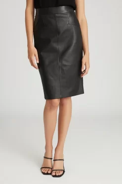 Reiss Reagan Leather Pencil Skirt -Roman Store M77065s3 scaled