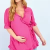 Next Maternity Wrap Ruffle Blouse