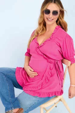Next Maternity Wrap Ruffle Blouse 8 Next Maternity Wrap Ruffle Blouse -Roman Store M78443s3 scaled