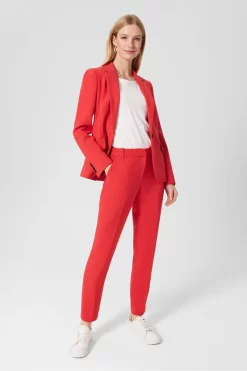 Hobbs Red Suki Trousers -Roman Store M93453s3 scaled