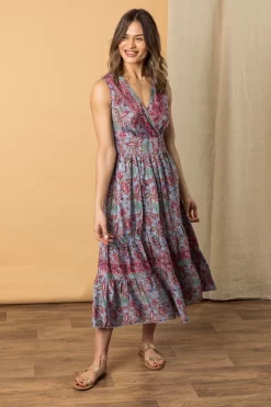 Lakeland Leather Purple Sophia Paisley Wrap Front Dress 7 Lakeland Leather Purple Sophia Paisley Wrap Front Dress -Roman Store N06056s3 scaled