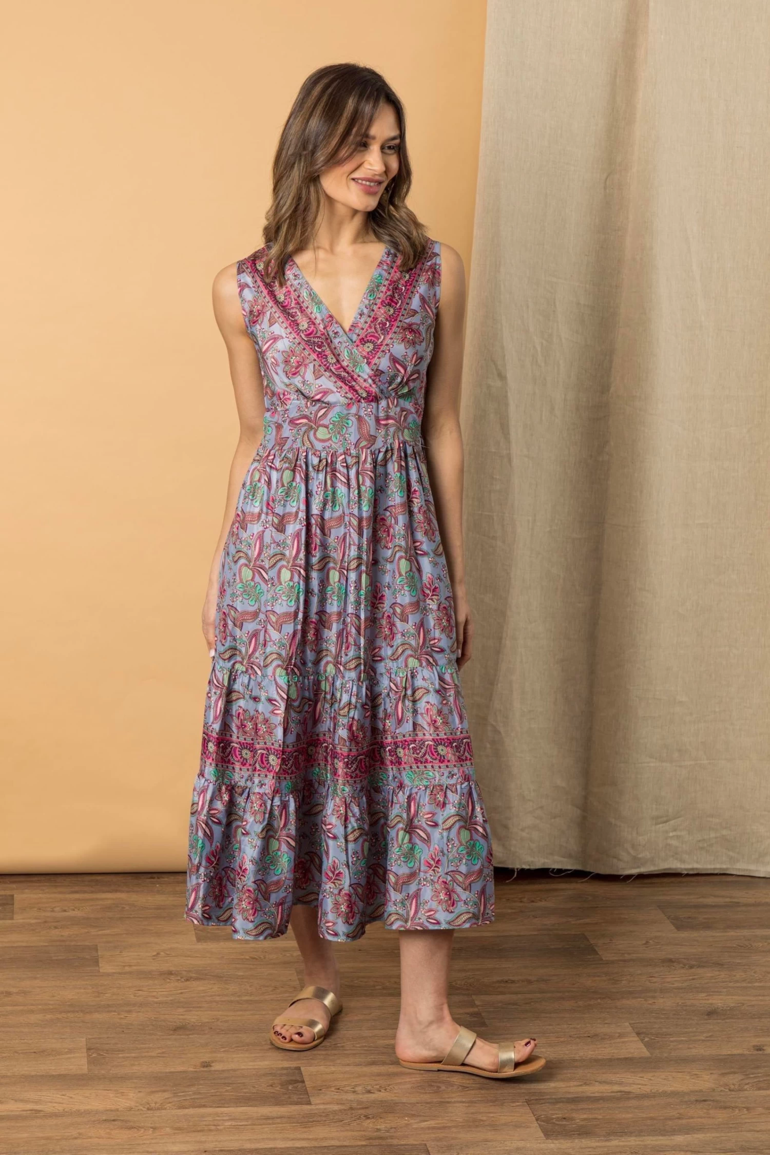 Lakeland Leather Purple Sophia Paisley Wrap Front Dress 5 Lakeland Leather Purple Sophia Paisley Wrap Front Dress - Image 5