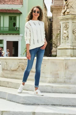 Sosandar Open Stitch Jumper -Roman Store P37586s4 scaled