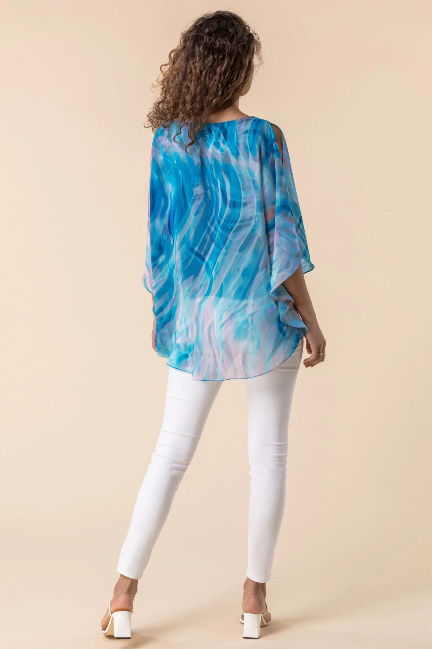 Roman Abstract Print Chiffon Top 2 Roman Abstract Print Chiffon Top - Image 2