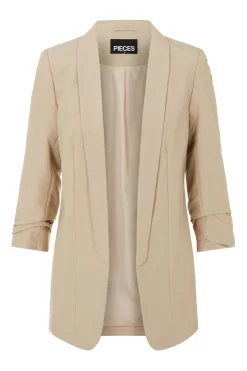 Pieces Relaxed Ruched Sleeve Workwear Blazer -Roman Store P76978s5 scaled