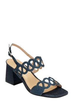 Lotus Footwear Navy Open-Toe Sling-Back Shoes