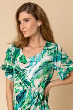 Roman Tropical Print Tiered Pocket Dress 7 Roman Tropical Print Tiered Pocket Dress -Roman Store P94147s4 scaled