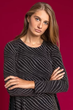 Roman Glitter Wave Dipped Hem Top 7 Roman Glitter Wave Dipped Hem Top -Roman Store Q09578s4 scaled