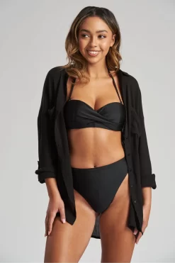 South Beach Crinkle Beach Shirt With Pocket