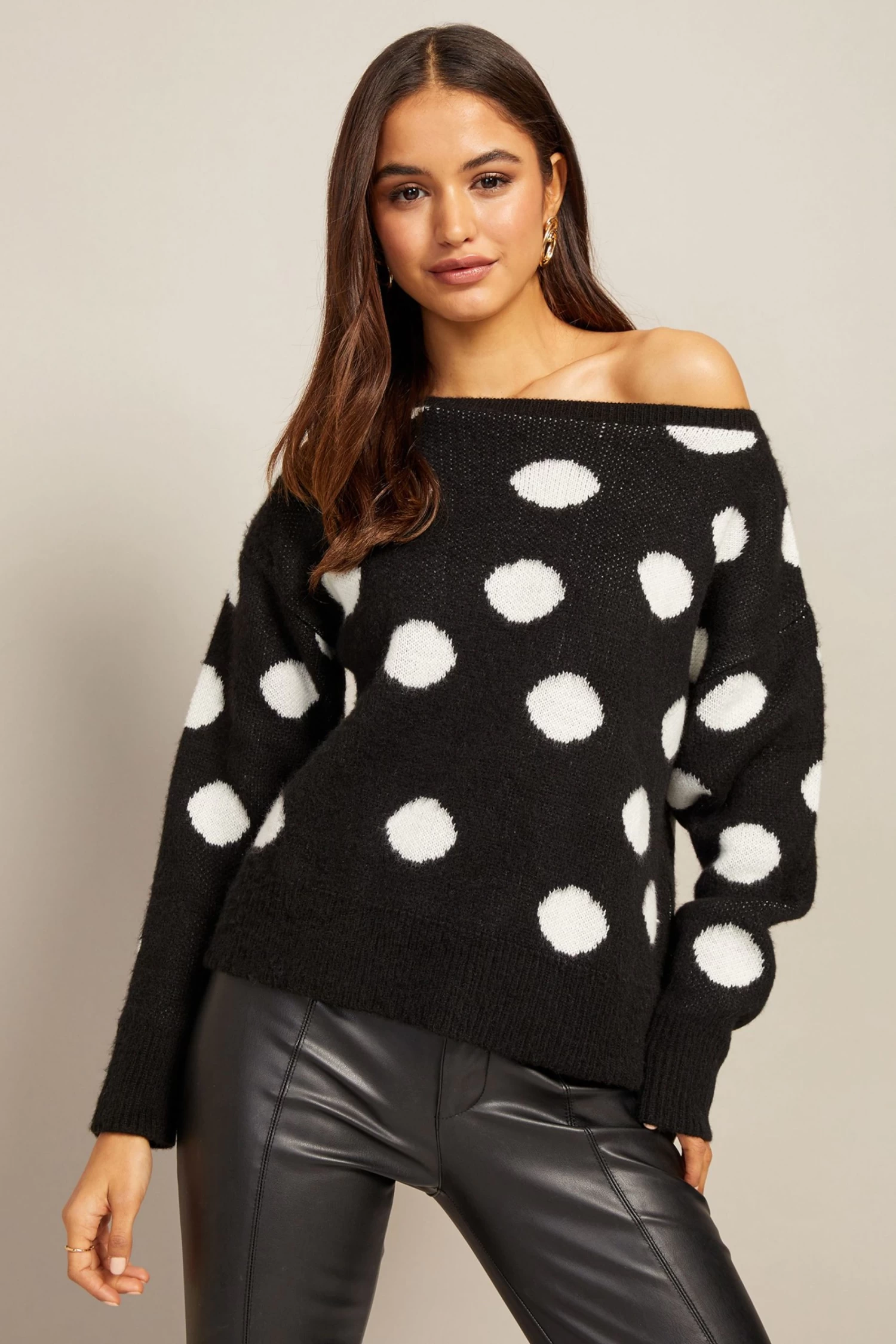 Friends Like These Knitted Slash Neck Asymmetrical Off Shoulder Jumper 1 Friends Like These Knitted Slash Neck Asymmetrical Off Shoulder Jumper