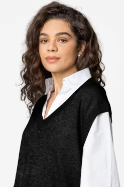 Roman Knit Vest Shirt Collar Jumper -Roman Store Q34399s4 scaled