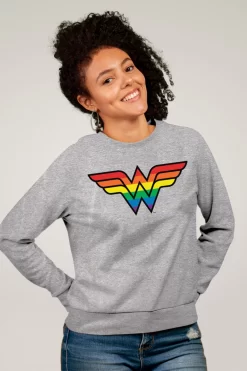 All + Every Wonder Woman Rainbow Logo Women's Sweatshirt