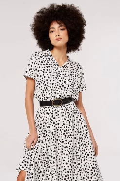 Apricot Painterly Dot Smock Midi Dress -Roman Store Q37224s3 scaled
