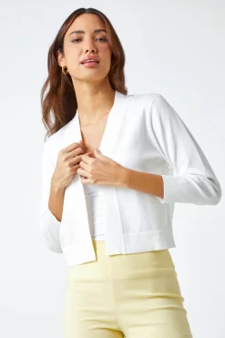 Roman Knitted Lace Back Shrug