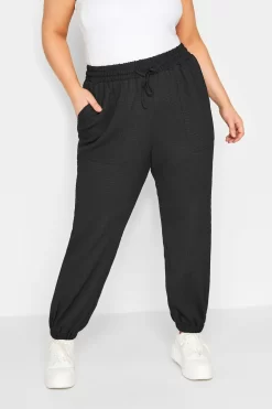 Yours Curve Jersey Crinkle Jogger