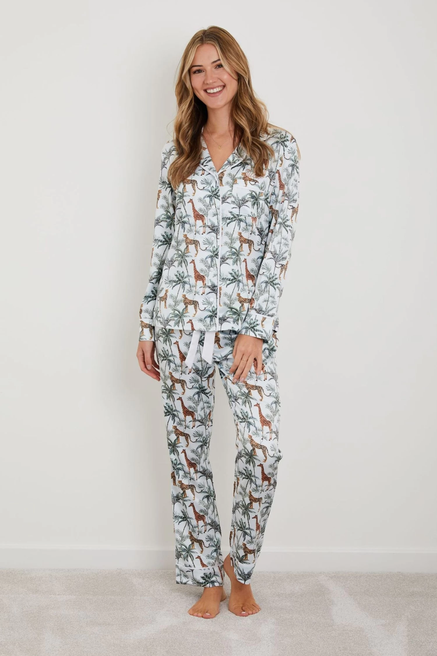 Personalised Luxe Satin Long Sleeve Pyjama Set By HA Design 1 Personalised Luxe Satin Long Sleeve Pyjama Set By HA Design