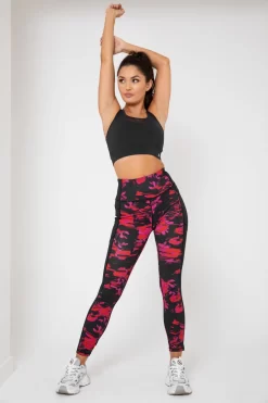 Pour Moi Energy Printed Mesh Panel Waist Tie Legging