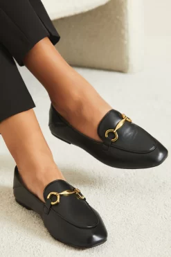 Lipsy Snaffle Trim Flat Faux Leather Loafer -Roman Store R24079s4 scaled