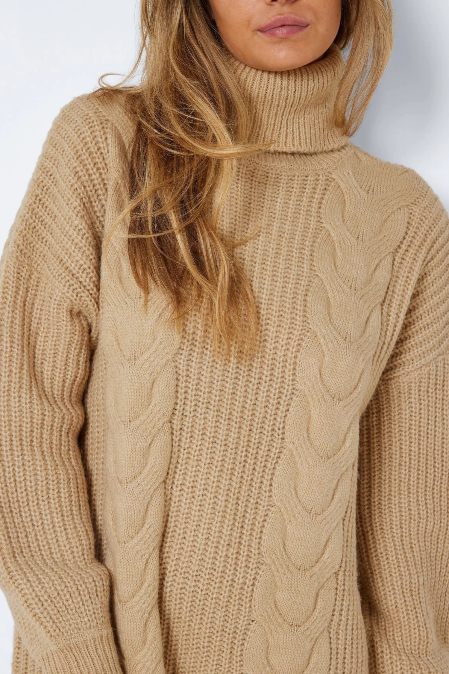 NOISY MAY Cable Knit Puff Sleeve Jumper Dress 4 NOISY MAY Cable Knit Puff Sleeve Jumper Dress - Image 4