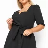 Yours Curve London Notch Neck Peplum Top