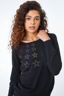 Roman Embellished Star Jumper -Roman Store R63790s4 scaled