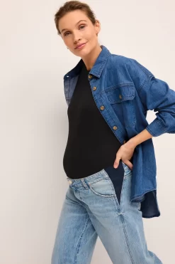 Next Maternity/Nursing Oversize Denim Shirt -Roman Store T19743s3 scaled