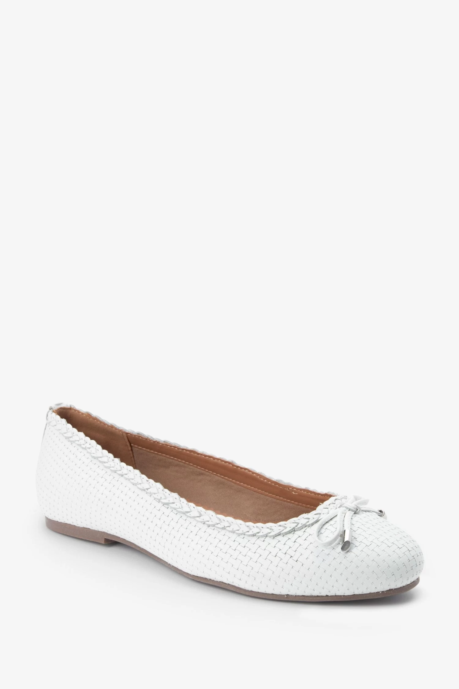 Next Leather Weave Ballerinas 5 Next Leather Weave Ballerinas - Image 5
