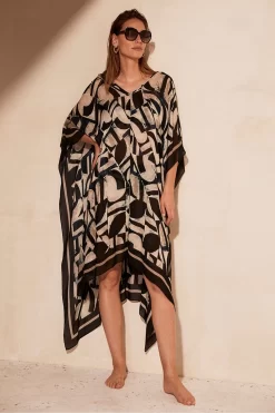 Mint Velvet Kimora Print V-Neck Kaftan
