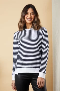 Lakeland Leather Chelsea Striped White Sweatshirt 8 Lakeland Leather Chelsea Striped White Sweatshirt -Roman Store T51588s3 scaled